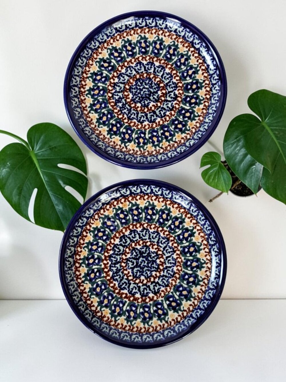 Boleslawiec Polish Pottery Bread Dessert Plate 6 1/4" Set of 2 Nice